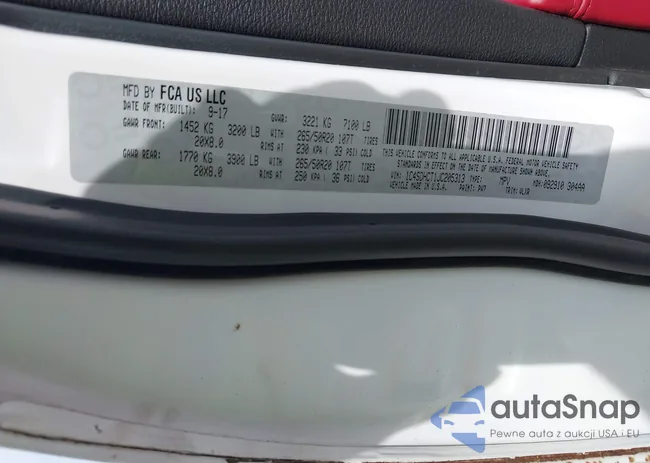 1C4SDHCT1JC205313: 43102738