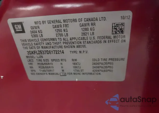 2GKFLZE37D6172214: 43102753