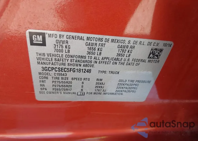 3GCPCSEC5FG181248: 43102880