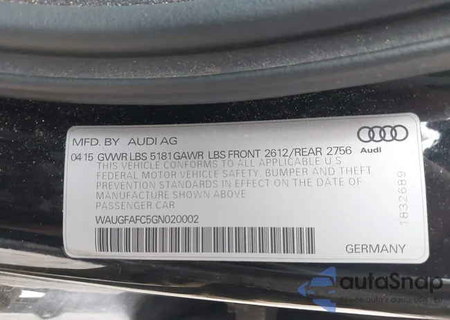 WAUGFAFC5GN020002: 43102921