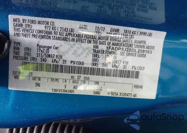 1FADP3J22DL208163: 43102960