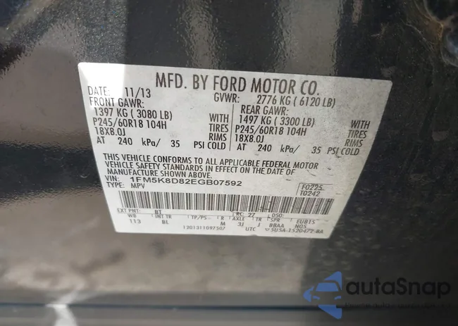 1FM5K8D82EGB07592: 43103003