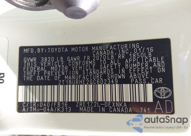 2T1BURHE2GC602349: 43104168