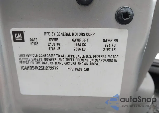 1G4HR54K25U272272: 43104197