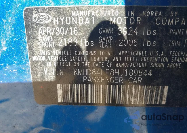 KMHD84LF8HU189644: 43104272