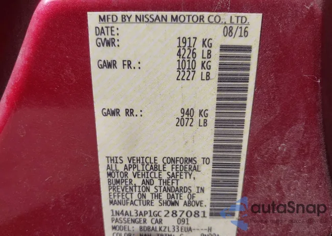 1N4AL3AP1GC287081: 43104420