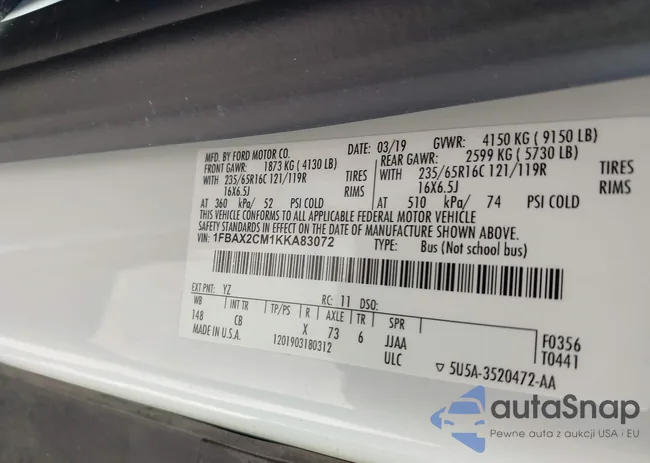 1FBAX2CM1KKA83072: 43103744