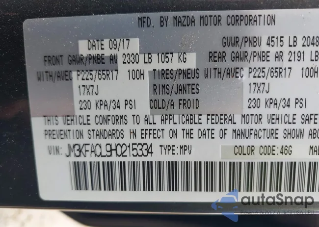 JM3KFACL9H0215334: 43103801