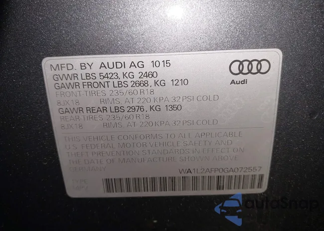 WA1L2AFP0GA072557: 43103831