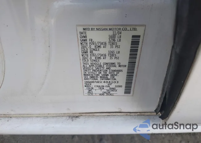 1N6AD07U65C404103: 43103881