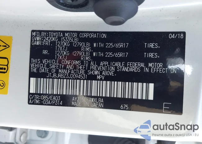 JTJBJRBZ3J2094531: 43104094