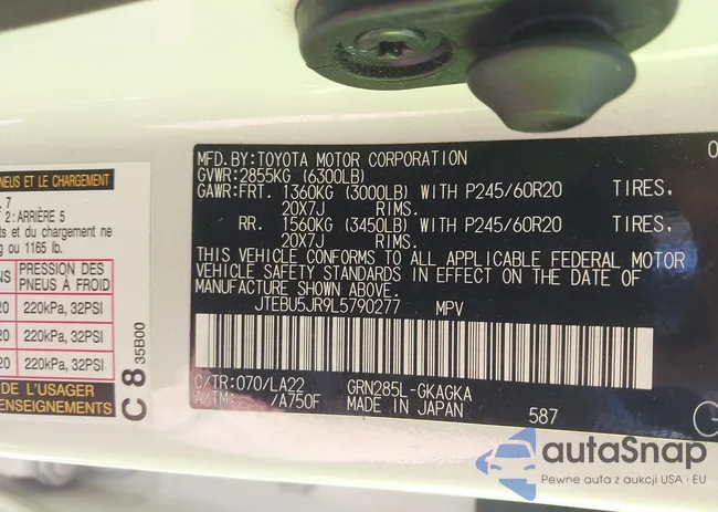 JTEBU5JR9L5790277: 43105210