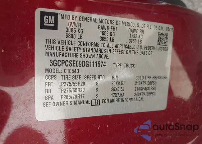 3GCPCSE09DG111674: 43105228