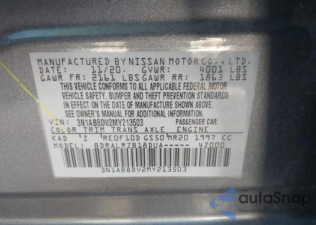 3N1AB8DV2MY213503: 43105250