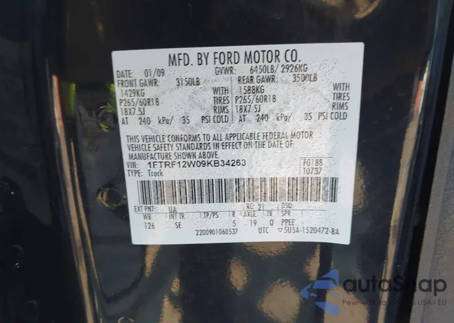 1FTRF12W09KB34263: 43105291