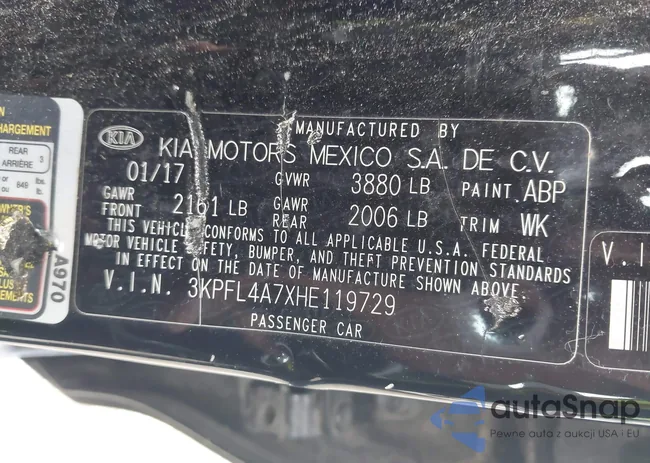 3KPFL4A7XHE119729: 43105299