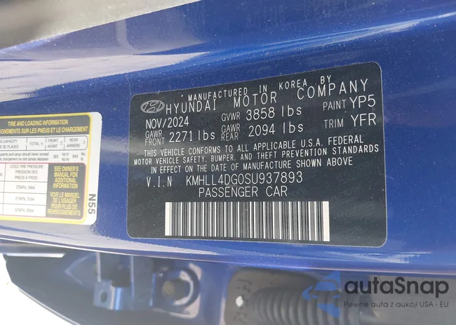 KMHLL4DG0SU937893: 43105533