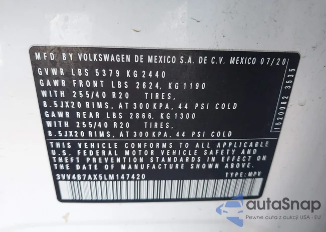 3VV4B7AX5LM147420: 43105564