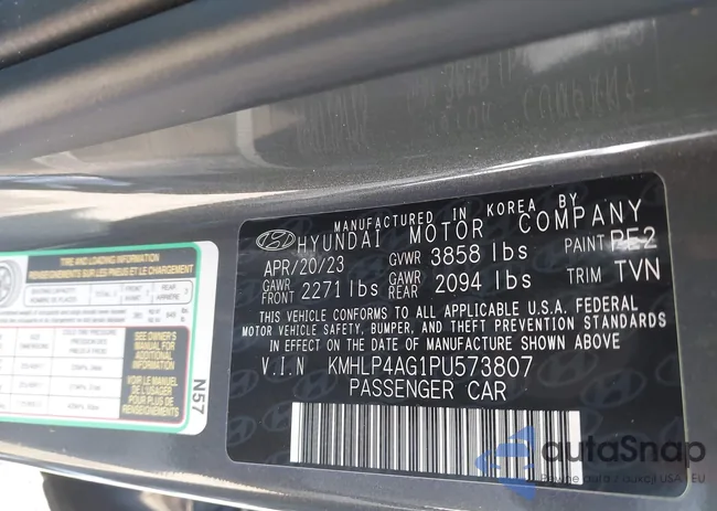 KMHLP4AG1PU573807: 43105632