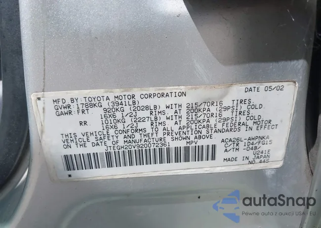 JTEGH20V920072361: 43104857