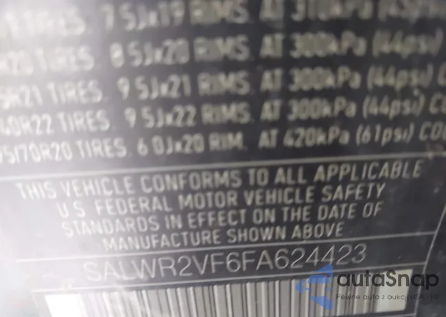 SALWR2VF6FA624423: 43104893