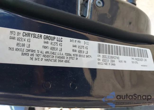 2B3CL3CG9BH537481: 43104960