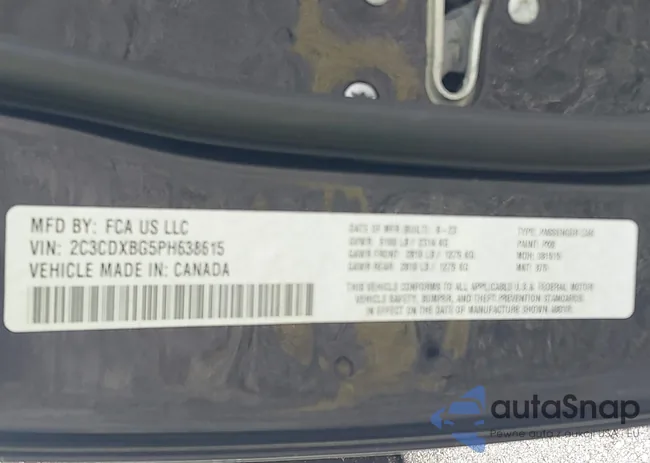 2C3CDXBG5PH638615: 43105075