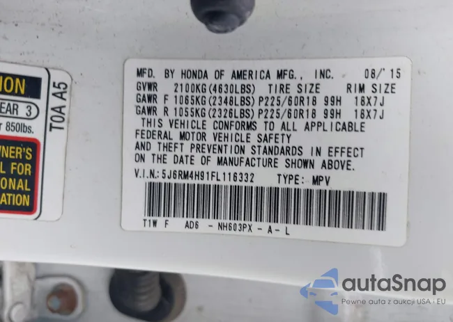 5J6RM4H91FL116332: 43105101