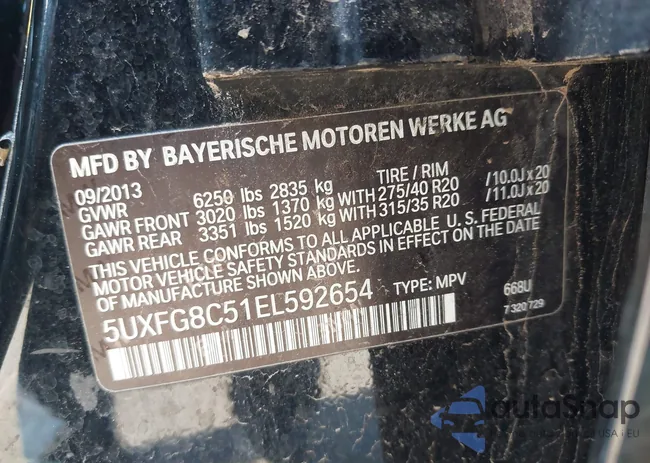 5UXFG8C51EL592654: 43106111