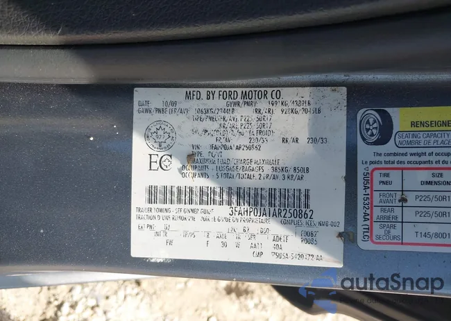 3FAHP0JA1AR250862: 43106157