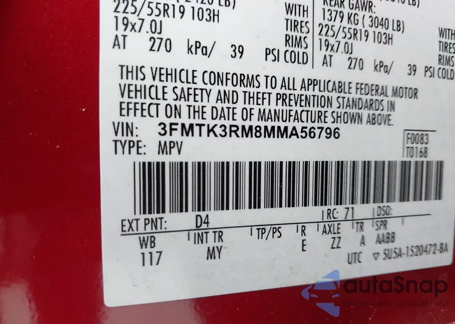 3FMTK3RM8MMA56796: 43106170