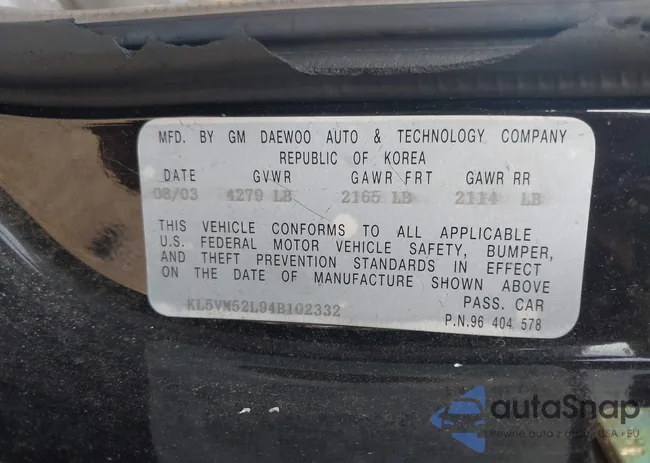 KL5VM52L94B102332: 43106185