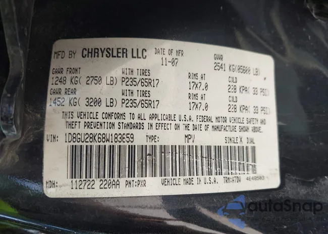 1D8GU28K68W183659: 43106213