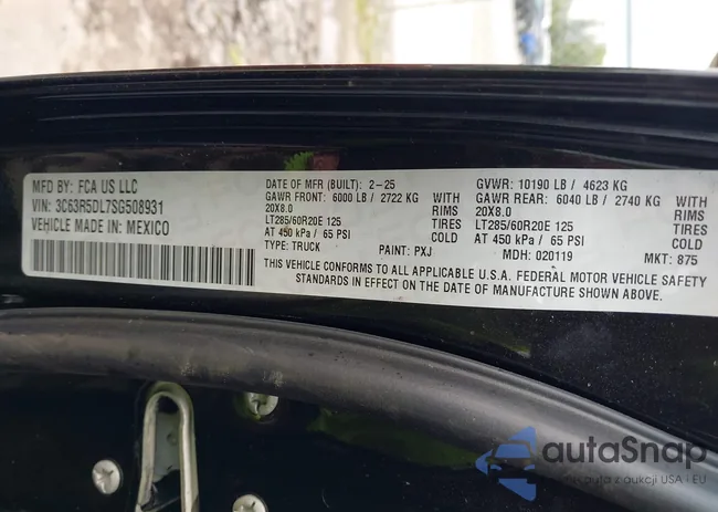 3C63R5DL7SG508931: 43106329