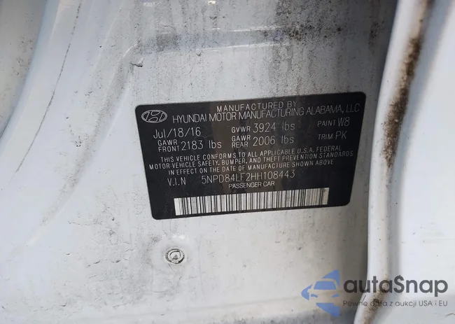 5NPD84LF2HH108443: 43106347