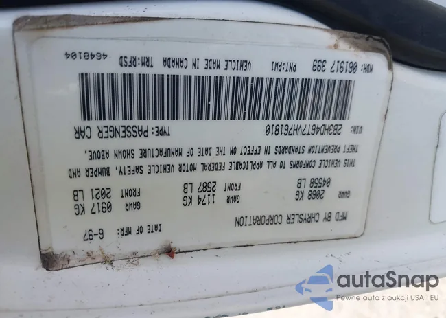 2B3HD46T7VH761810: 43106389