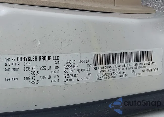 2V4RW3D14AR242409: 43106489