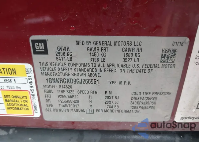 1GNKRGKD9GJ266961: 43106495