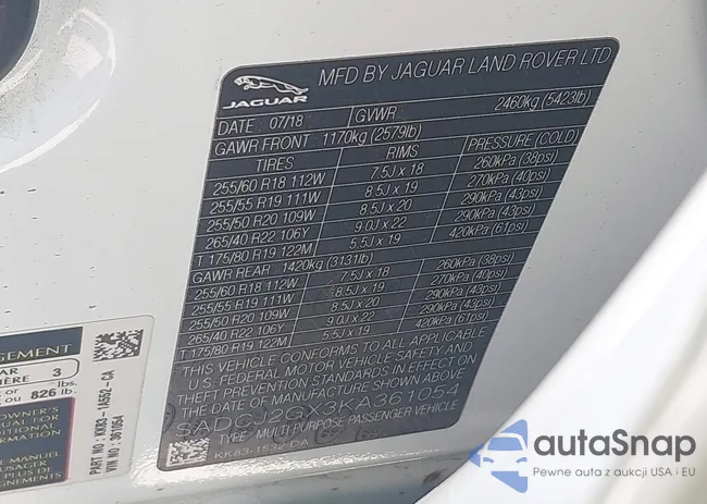 SADCJ2GX3KA361054: 43106497