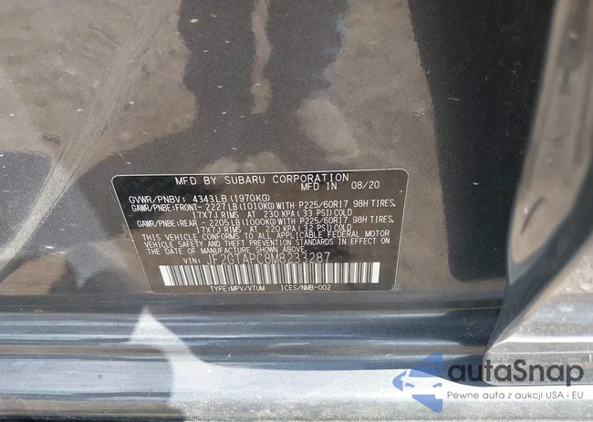 JF2GTAPC8M8233287: 43106521