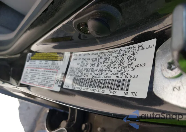 5TEKU72N06Z222433: 43106523