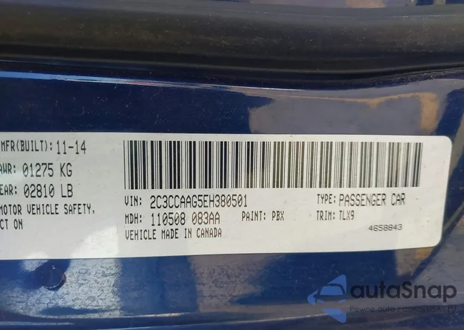 2C3CCAAG5EH380501: 43106570