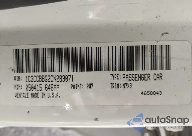 1C3CCBBG2CN283071: 43106595