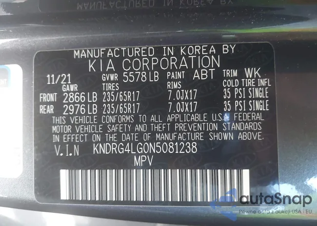 KNDRG4LG0N5081238: 43106628