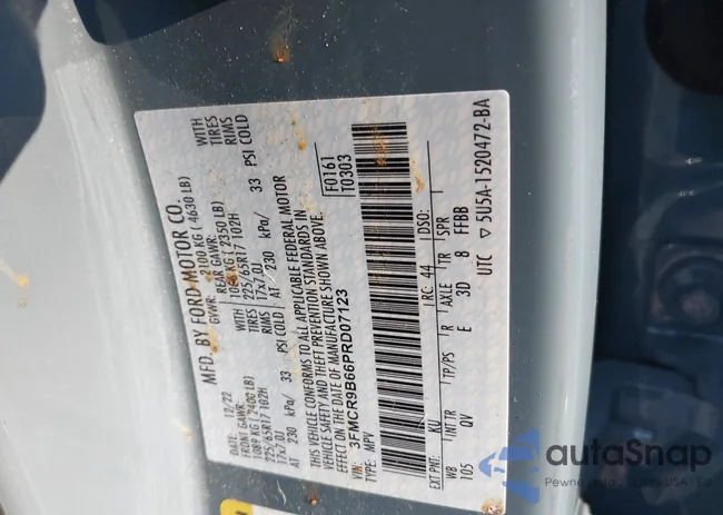 3FMCR9B66PRD07123: 43106636