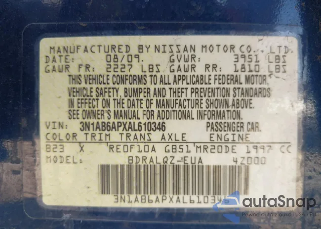 3N1AB6APXAL610346: 43106695