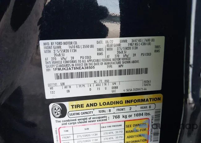 1FMJK2AT8NEA38505: 43105712