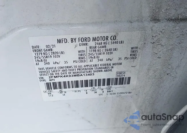 2FMPK4K93MBA13403: 43105781