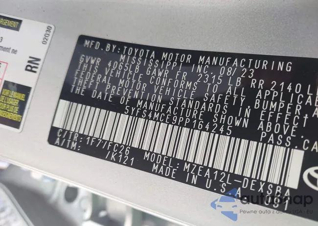 5YFS4MCE9PP164245: 43105810