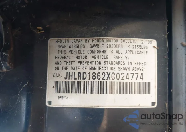 JHLRD1862XC024774: 43105836